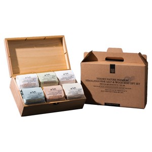 히말라야 핑크솔트 프리미엄 우드 박스 기프트 6P 세트