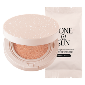 톤핏선 비건 듀이 커버 선쿠션 SPF50+ PA++++ 본품 + 리필 세트, 1개