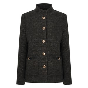 크로커다일 레이디 여성용 차이나넥 트위드 자켓 CLCWJK301