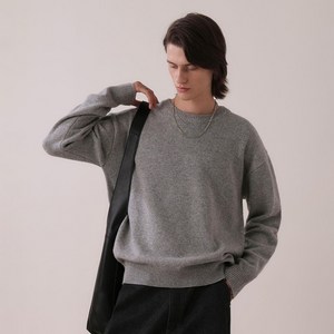 웨스트그랜드블러바드 남녀공용 세미오버 울 블렌디드 니트