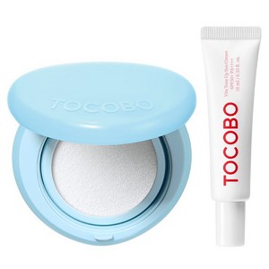 토코보 블러 피니쉬 선쿠션 13g 00 퓨어 + 비타 톤업 선크림 10ml SPF50+ PA++++ 세트, 1세트