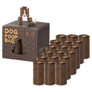 그린허그 커피향 풉백 똥츄 배변봉투, 15개입, 혼합색상, 18개