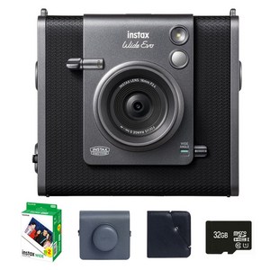 인스탁스 와이드에보 즉석카메라 + 필름 20p + 케이스 다크그레이 + 와이드앨범 랜덤발송 + 32GB 메모리 세트 FI028