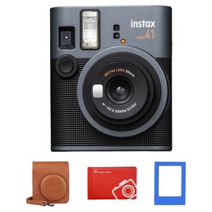 인스탁스 mini41 즉석카메라 + 케이스 브라운 + 오리진 미니 앨범 랜덤발송 + 미니 자석 액자 랜덤발송 세트