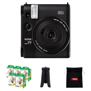 인스탁스 즉석카메라 블랙 미니99 + 미니 필름 100p + 미니 삼각대 + 로고 파우치 세트