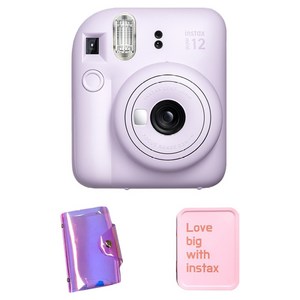 인스탁스 미니12 즉석카메라 라일락퍼플 + 홀로그램 1단앨범 + 틴케이스 세트