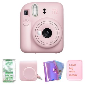 인스탁스 미니12 즉석카메라 블로썸 핑크 + 필름 10p + 전용가방 + 홀로그램 1단앨범 + 틴케이스 세트