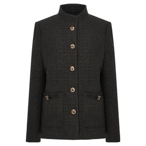 크로커다일 레이디 여성용 차이나넥 트위드 자켓 CLCWJK301