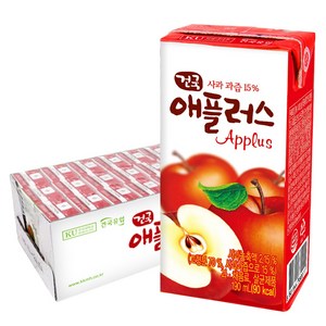 건국유업 애플러스, 190ml, 24개