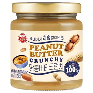 오뚜기 100% 땅콩버터 크런치, 300g, 1개