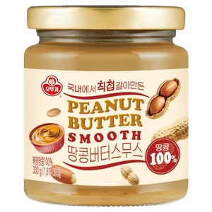 오뚜기 100% 땅콩버터 스무스, 300g, 1개