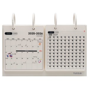 투코비 2026 데스크 플래너 캘린더, 혼합색상, 1개