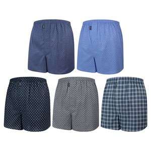 BYC 남성용 프리미엄 순면 트렁크 팬티 5종세트