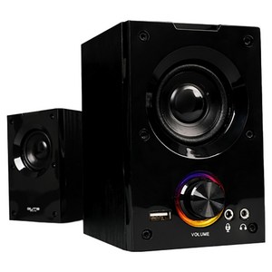 몬스타기어 RGB 우드 USB PC 게이밍 컴퓨터 스피커