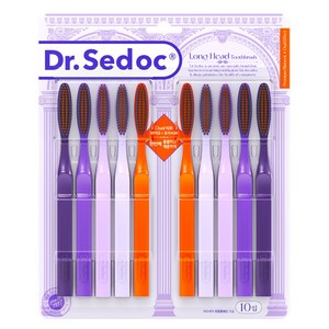 닥터세닥 퍼플 롱헤드 칫솔, 10개입, 1개