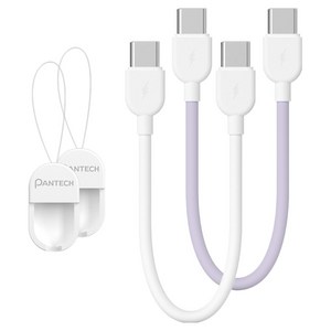 팬택 C타입-C타입 60W 휴대용 고리형 초고속충전 숏 케이블 2종 세트