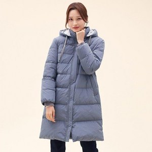 올리비아하슬러 여성용 후드 롱 베이직 구스다운 패딩 점퍼 OHCWDW206