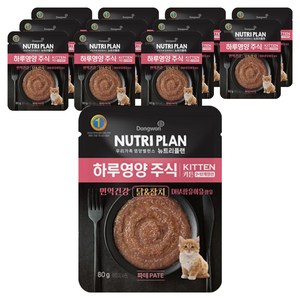 동원뉴트리플랜 키튼 고양이 하루영양 주식파우치, 80g, 닭+참치, 12개