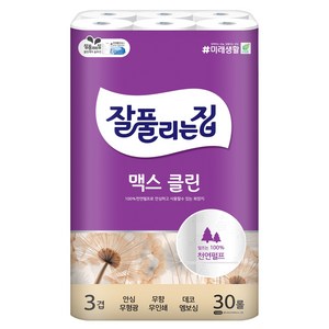 잘풀리는집 맥스 클린 화장지, 30m, 30롤, 1개
