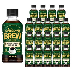 빙그레 치커리브루 블랙, 260ml, 20개