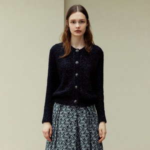 라인어디션 여성용 메탈 버튼 니트 카디건