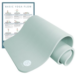 아리프 NBR 요가매트 20mm + 운동 가이드 포스터 세트, 페일 민트, 1830 x 610..., 1세트