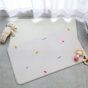 베베프 기저귀교환대 갈이대 전용 PVC 양면쿠션 매트, 크레용 + 아이보리, 75 x 45 x ...
