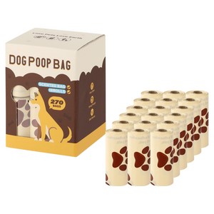 그린허그 강아지 밀크향 배변봉투 풉백 똥츄, 브라운, 270개입, 1개