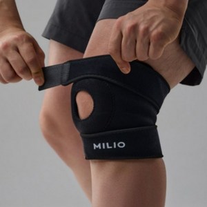 밀리오 스포츠 무릎보호대, FREE, 블랙, 2개