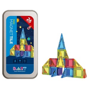 디아트 미니 마그넷 타일 블럭 교구 26p + 틴케이스 세트