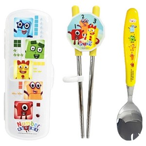 르번 아동용 넘버블록스 한 손에 수저 케이스 세트