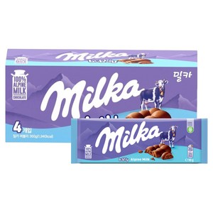 밀카 버블리 밀크초콜릿 4p, 360g, 1개