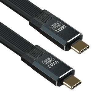 YTEK C타입-C타입 20Gbps PD 100W 8K 영상 USB 3.2 평면 케이블 YT-CCGF-05