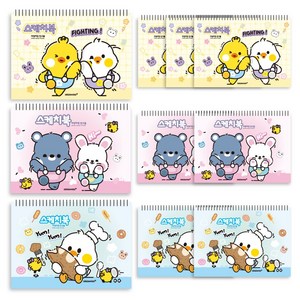유아용 아장아장 스케치북 130g 랜덤발송, 8절, 20매, 10개