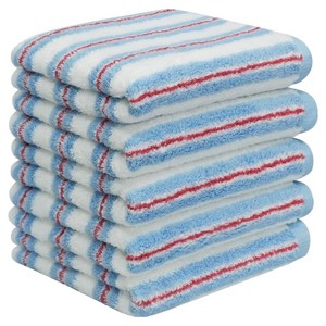 어메니티타올 시그니처 디자인 타올 200g 40수 코마사, 코튼 블루, 5개