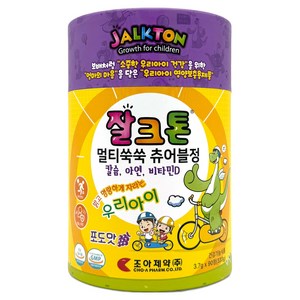 잘크톤 멀티쑥쑥 츄어블정 포도맛, 90정, 1개