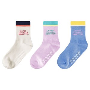 베네통키즈 아동용 컬러 링글 중목 3족 세트