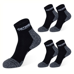 아웃도어프로덕츠 하이킹 단목 양말 5켤레, 블랙, M(255~280m..., 5개