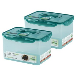 락앤락 MEDI 프레쉬 숨쉬는 김치통 원핸들, 4.5L, 2개