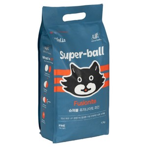 닥터펠리스 응고형 퓨저나이트 슈퍼볼 고양이 모래, 4.3kg, 무향, 1개