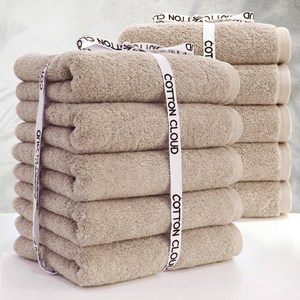 코튼클라우드 호텔수건 220g 40수, 소프트브라운, 10개