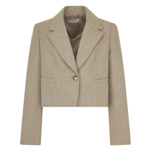 케네스레이디 여성용 얼리트윌 원버튼 크롭 수트 울자켓