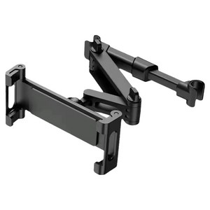 차량 뒷좌석 헤트레스트 핸드폰 태블릿 거치대, 블랙, 1개