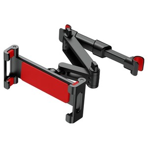 차량 뒷좌석 헤트레스트 핸드폰 태블릿 거치대, 레드, 1개