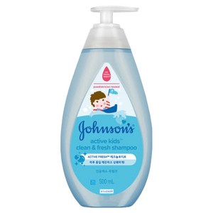 존슨즈베이비 액티브 키즈 클린 앤드 프레시 샴푸, 500ml, 1개