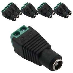 컴스 DC 터미널 외경 5.5 내경 2.1 F 2Pin 변환 젠더 10p