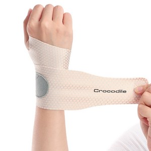 크로커다일 올데이서포트 손목보호대 양손착용 CD386 2매, 스킨베이지, FREE(360 x..., 1세트