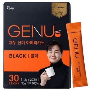 제누 산미 아메리카노 블랙 원두커피스틱, 1.2g, 30개입, 1개