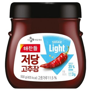 해찬들 저당 고추장, 500g, 1개