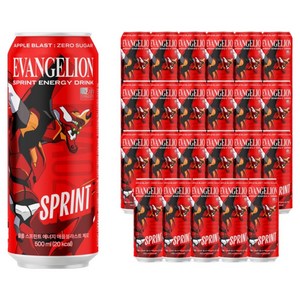 클룹 스프린트 에반게리온 에너지드링크 애플 블라스트 제로, 500ml, 24개